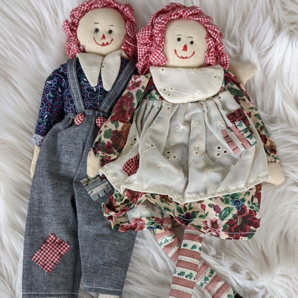 Handmade Other - Handmade Raggedy Ann & Andy Dolls